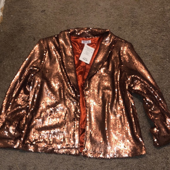TCEC Jackets & Blazers - Bronze Sequin Blazer Size L